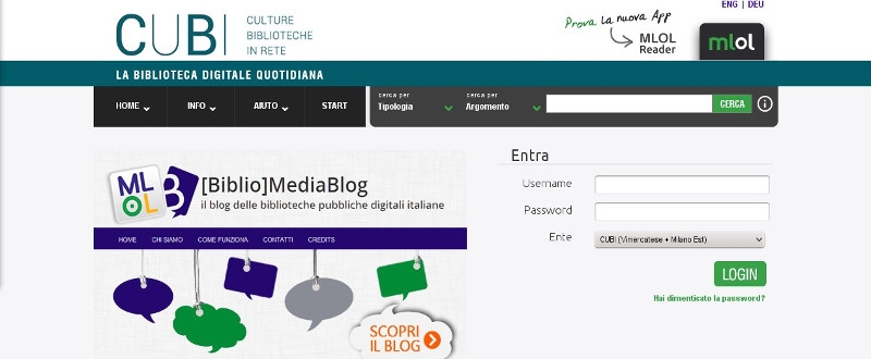 Il portale MLOL di CUBI
